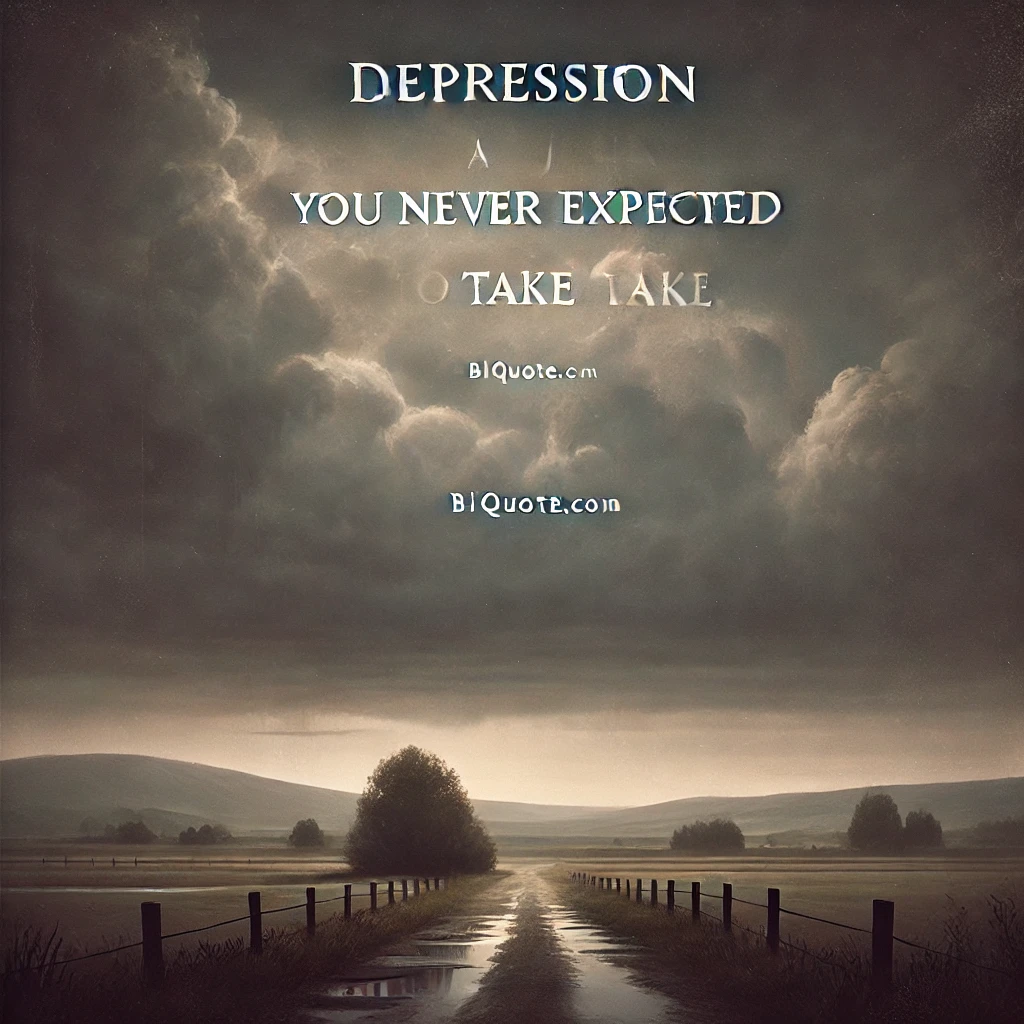 Depression is a journey you never expected to take.