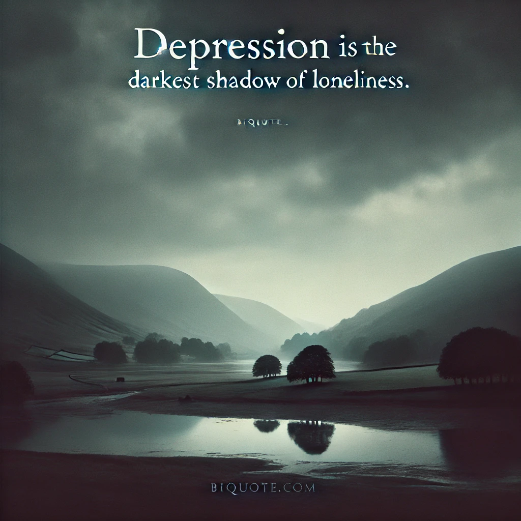 Depression is the darkest shadow of loneliness.