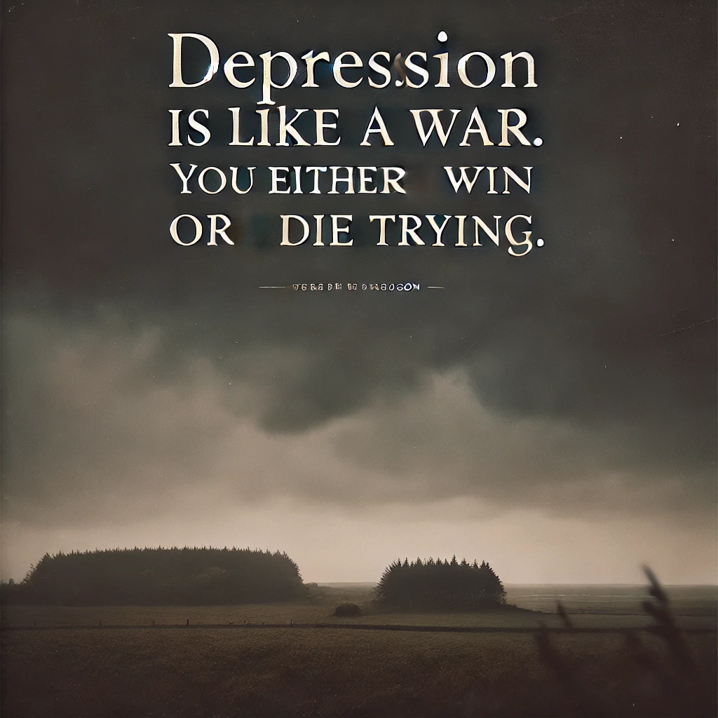 Depression is like a war. You either win or die trying.