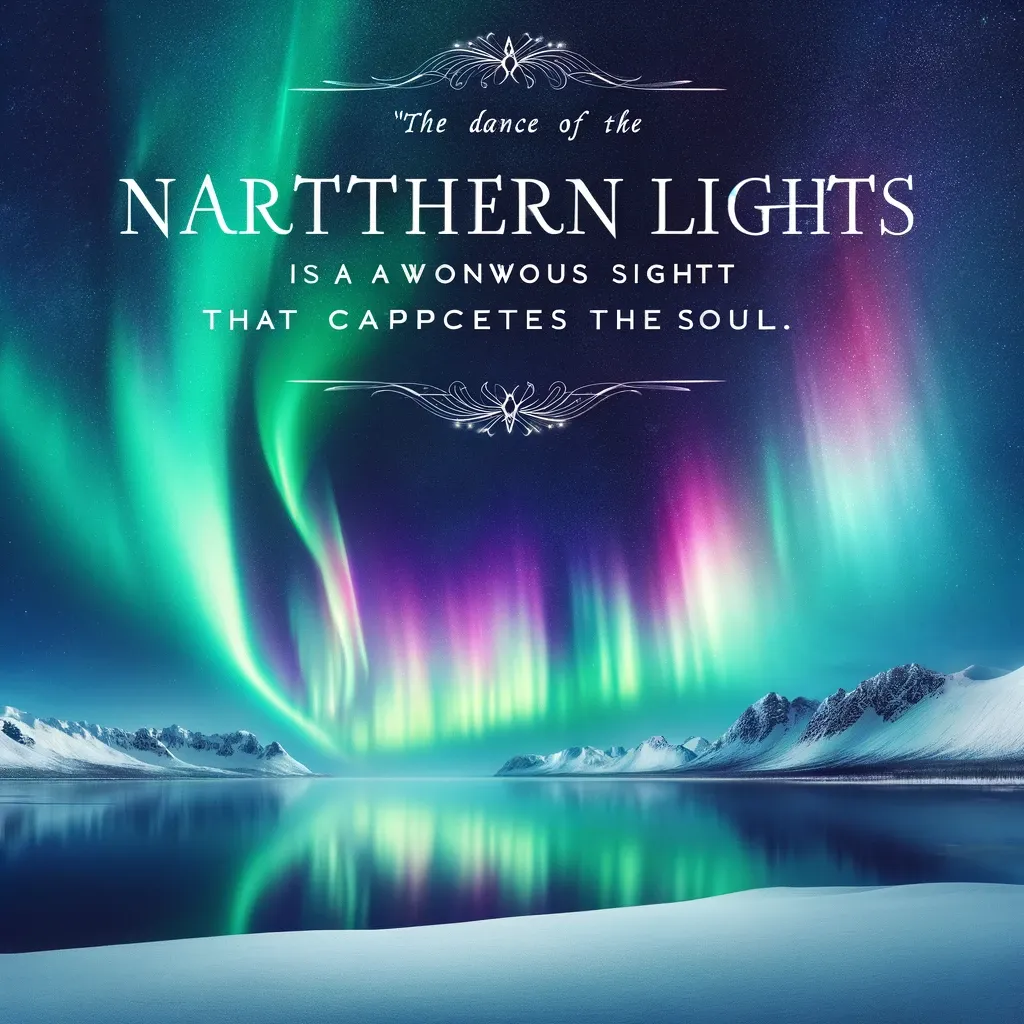 The dance of the northern lights is a wondrous sight that captivates the soul