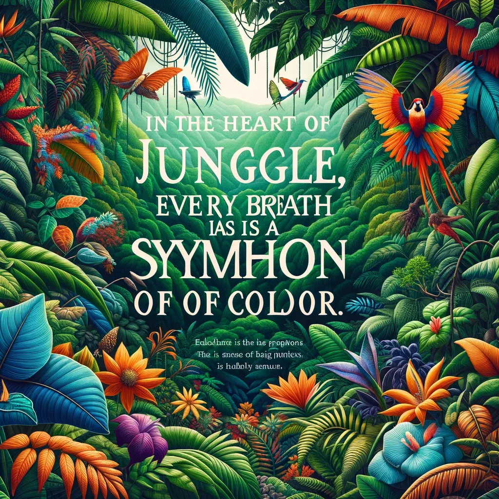 In the heart of the jungle, every breath is a symphony of color.