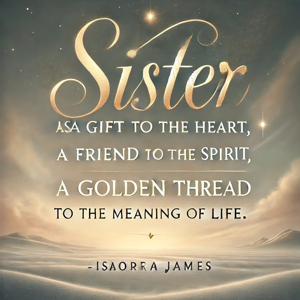 Quote: 'A sister is a bit of childhood that can never be lost.'